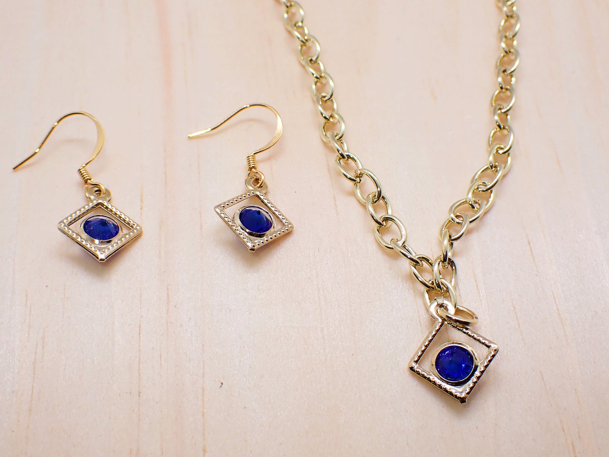 Rhinestone Necklace & Earrings Set