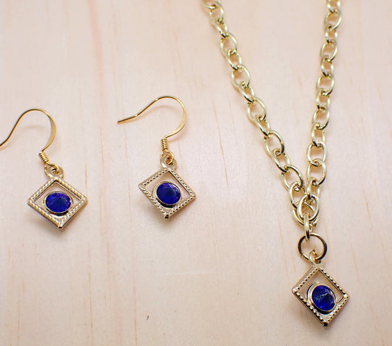 Rhinestone Necklace & Earrings Set
