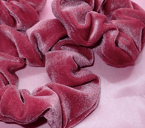 Velvet Pink Scrunchie