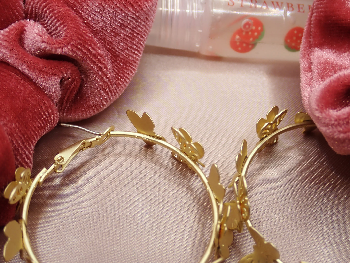 Butterfly Hoop Earrings