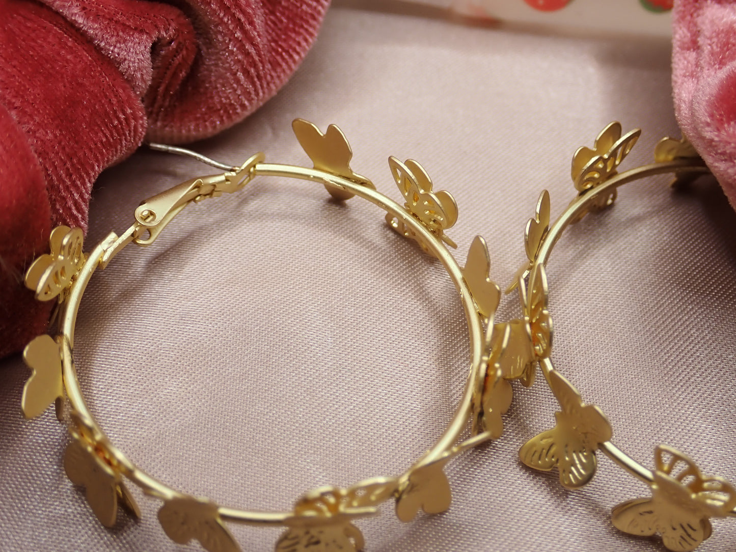 Butterfly Hoop Earrings