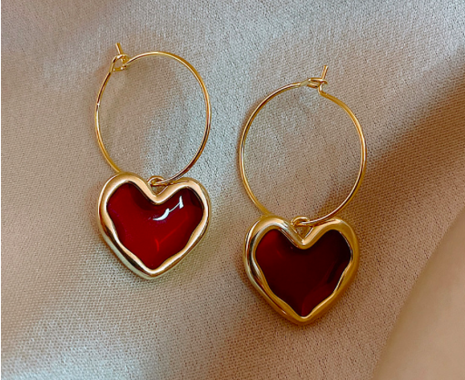 Elegant Heart Drop Earrings