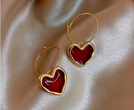 Elegant Heart Drop Earrings
